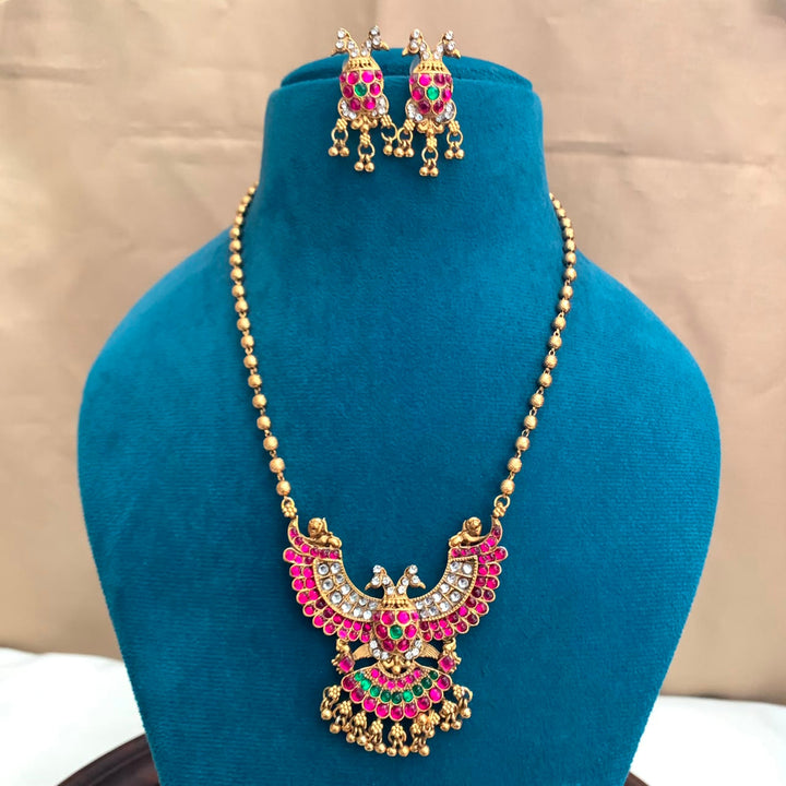 Gandaberunda Pendant Set with Matching Earrings