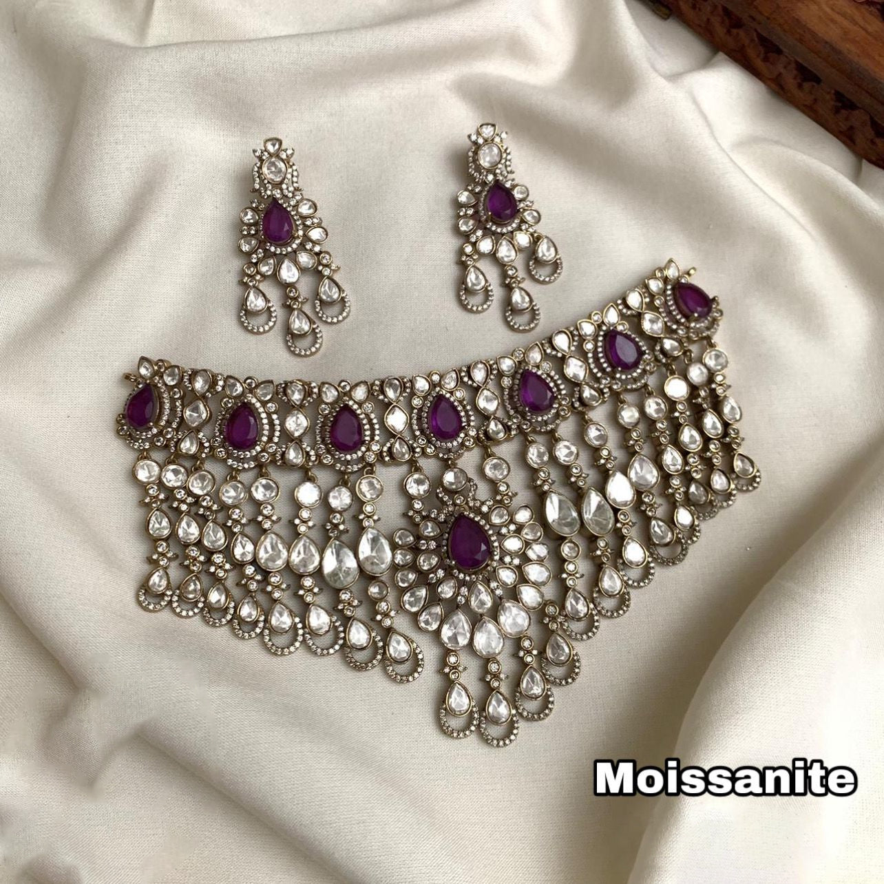 Luxury Moissanite Necklace Set