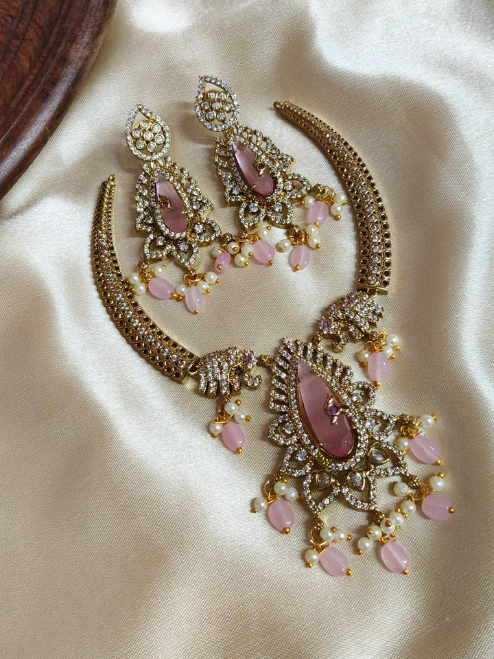 Royal Blush AD Necklace Set